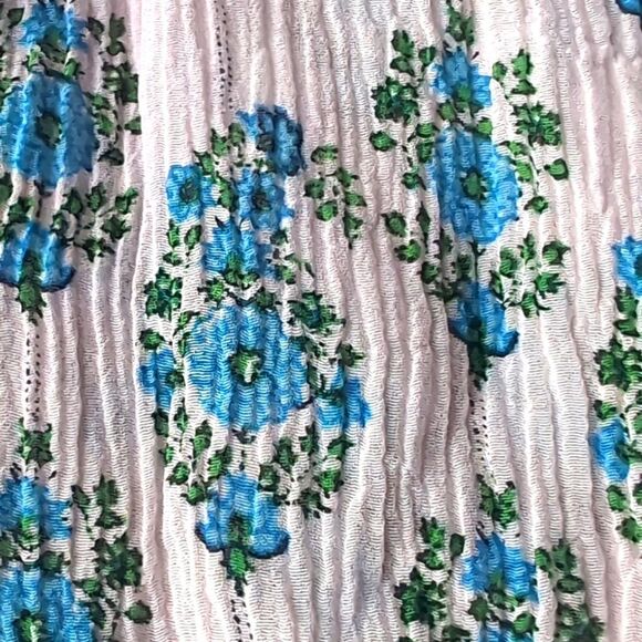 Club Monaco dainty leaf Paisley silk blend long sleeve v neck blouse siz… - Picture 7 of 11